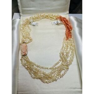 necklace pearls and coral